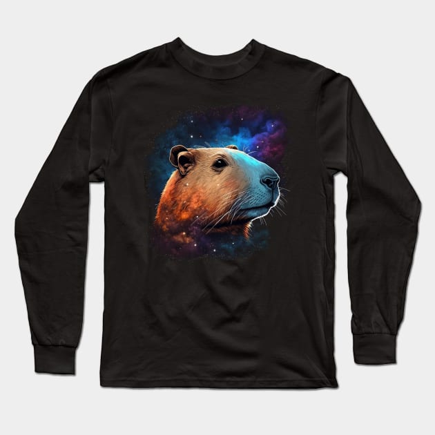 capybara Long Sleeve T-Shirt by a cat cooking